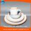 Europen retro style golden line ceramic stoneware dinnerware set,crockery tableware set