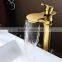 luxury waterfall taps antique brass golden waterfall basin tap