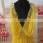 Yellow Chiffon Pleated Backless Beading Customized Prom Party Evening Dresses Vestidos PD032 real evening dress