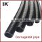 Hard-wearing plastic corrugated pipe with PA/PP/PE material