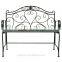 Outdoor Antique Wrought Iron Garden Bench