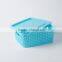 Vivinature plastic rattan storage basket with cover