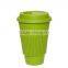 Food Safe Biodegradable Bamboo Fibre Drinking Cup with Silicone lid and sleeve