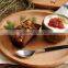 Food Serving Non-slip Round Shape Wooden Tray