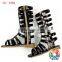 Children Girls Fashion Summer Shoes Bling Bling Long Black Sandals Shoes