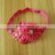 fabric flower with pearl rhinestone in center headband for kids hair accessories