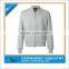 blank gray color cotton zipper sweatshirt no hood for young men