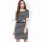 China wholesale tripe stretchy woman bodycon dress