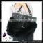 CX-H-10B High Quality Fashion Leather Handbags Women Real Fox Fur Ladies Hand Bag