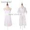 Maxnegio Brand High Quality 2016 Summer Elegant Two Piece Sexy Deep V-Neck Office Dress of Ladies