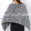 2015 2016 Wholesale Best-selling Women Cashmere Knitted Faux Fur Poncho