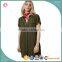 Women Utility Rolled up D-ring Sleeve Pocket Long Summer Button Up Shirt Dress
