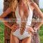 M889 Runwaylover 2016 Ladies Sexy White One Piece Bikini Swimwear
