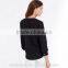 2015 New Collection Blouse 100% Polyester Dissymmetry Front Lady Blouse