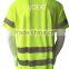 Mens hi vis yellow reflective tapes worker Europe warning t-shirt
