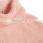 oem solid color long pullover lazy style turtleneck sweater women with best prices