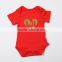 Red print halt organic soft cotton baby romper toddler clothes wholesale