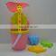 Colorful Outdool Small Plastic hourglass buckets beach sand toys