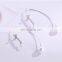 Women Fashion 925 Silver Color Pearl Drop Zircon Earrings
