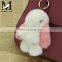 2016 Fancy Promotion Custom Mink Fur Key Chain Colorfur Plush Rabbit Keychain