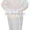 Hospital disposable PP workwear nonwoven lab coat with button &collar