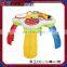 Interesting battery power kids plastic study music learning table