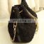 Fashion Checked and Chains Design Women's Shoulder Bag