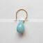 Ear Hook with Long Corkscrew Peg for Half Drilled Drops and Pearls Earrings