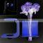 Stand style clear plastic cylinder vases for table