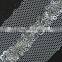 Beautiful Italy design sliver sequin mesh lace trim for clothes