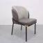 Modern living room furniture metal legs fabric upholstered dining chair