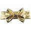 5'' Metallic Glitter Headband 23Colors Girl Gilding Rainbow Hair bows