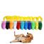 Custom Logo 2 in 1 Pet Dog Training Whistle Clicker with Wrist Strap Key Ring