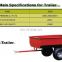 Agricultural small tractor  4 wheel utility trailer for sale