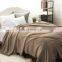100%Polyester Solid Camel Color Plain Dyed Plush Fleece Throw Blanket in Bulk