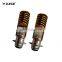 Hot Sell Super Bright Headlight 8-80V Golden Double Side Ceramics Two Sockets Motorcycle Led Bulb