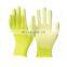 CE Polyurethane Glove High Visibility PU-Coated Gloves Construction Gloves for Hand Protection