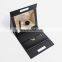High quality luxury cardboard black magnetic foldable packing box packaging for cosmetics gift