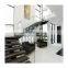 Custom mono stringer glass railing timber tread straight staircases