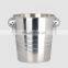 Factory Direct custom 3.8l champagne ice pail large buckets in metal for room