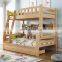 Adult Twin Over Full Wooden Bunk Bed for 3 People Children Bunk Double Bed Modern for Sale Bedroom Sets