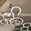 Custom Round Gold LED Pendant Light Hotel Living Room Postmodern Stainless Steel Ring Pendant Light