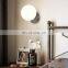 LED NEW Ball Simple Style Metal Glass Lampshade AC85-265V E27 Bedside bedroom living room workshop Wall Lamps