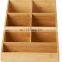 Office Kitchen Bamboo Coffee Capsule Storage Box Disposable Paper Cup With Compartments Tea Sugar Bag Storage Boxes