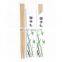 Natural Bamboo Disposable Carbonized Twins Chopsticks with Open Paper Sleeve