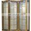 Superhouse 48 Inches Exterior Doors Aluminium Bi Folding Drawing Telescopic Accordion Bi-fold Exterior Patio Door
