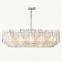 Hengzhi  Customize Dining Room Nine Lattice Glass Pendant Light  Living Room Light LATTICE SQUARE CHANDELIER