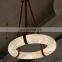 Wholesale Modern Creative Luxury Restaurant Round Hanging Lamp Alabaster Chandelier