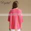 Factory Direct 100% Cashmere Pullover Jumper O-Neck Casual Autumn Jumper Computer Knitted Technique Solid Color Half Front