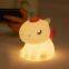 EGOGO USB Rechargeable Kids Night Light with Timer Portable Nursery Lamp Unicorn Silicone Nightlight for Boys Girls Bedroom
